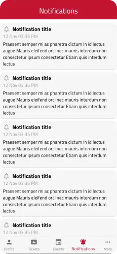 شاشة الإشعارات